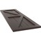 Ekena Millwork True Fit PVC Two Equal Panel Farmhouse Fixed Mount Shutters w/ Z-Bar, Raisin Brown , 12W x 76H, PR TFP102FH12X076TB - alternate 9